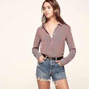 Reformation Striped Button Down